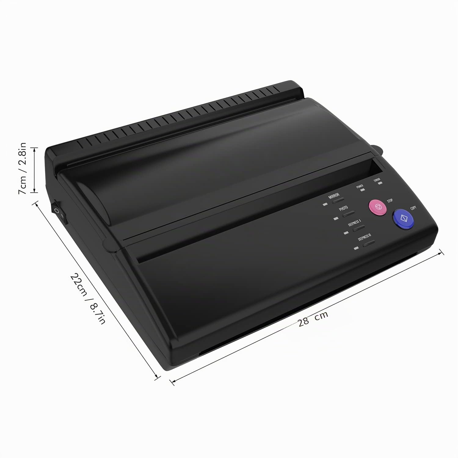BIOMASER Machine de Transfert de Tatouage Tatouage Machine Copieur | Professionnel Machine de Tatouage Thermique Pochoir papier Imprimante Transfert