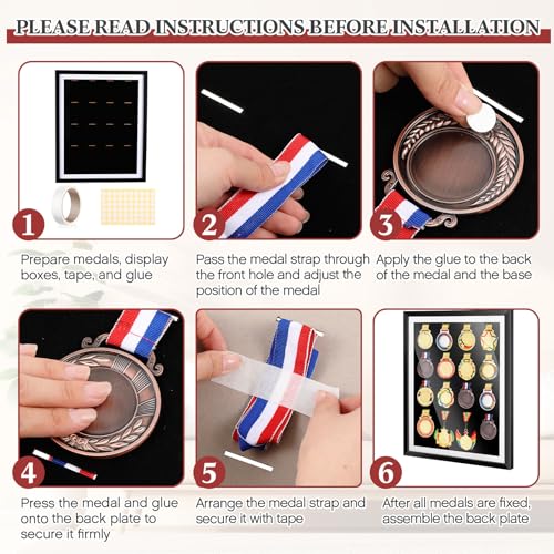 Image of Silipull 16 Medal Display Case, 20.87 x 16.93 Inch Medal Shadow Box Frame Large 3D Wall Mounted Acrylic Display Case with 98% UV Protection for Marathon Triathlon Runners Soccer All Sports Medals