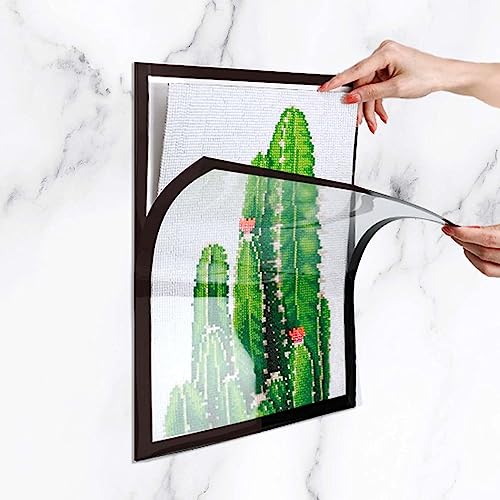TMBMLPP 2PCS Diamond Painting Frames, 30x30cm Diamond Art Picture Frames, Black Photo Frame, for Poster Photos - Image 3