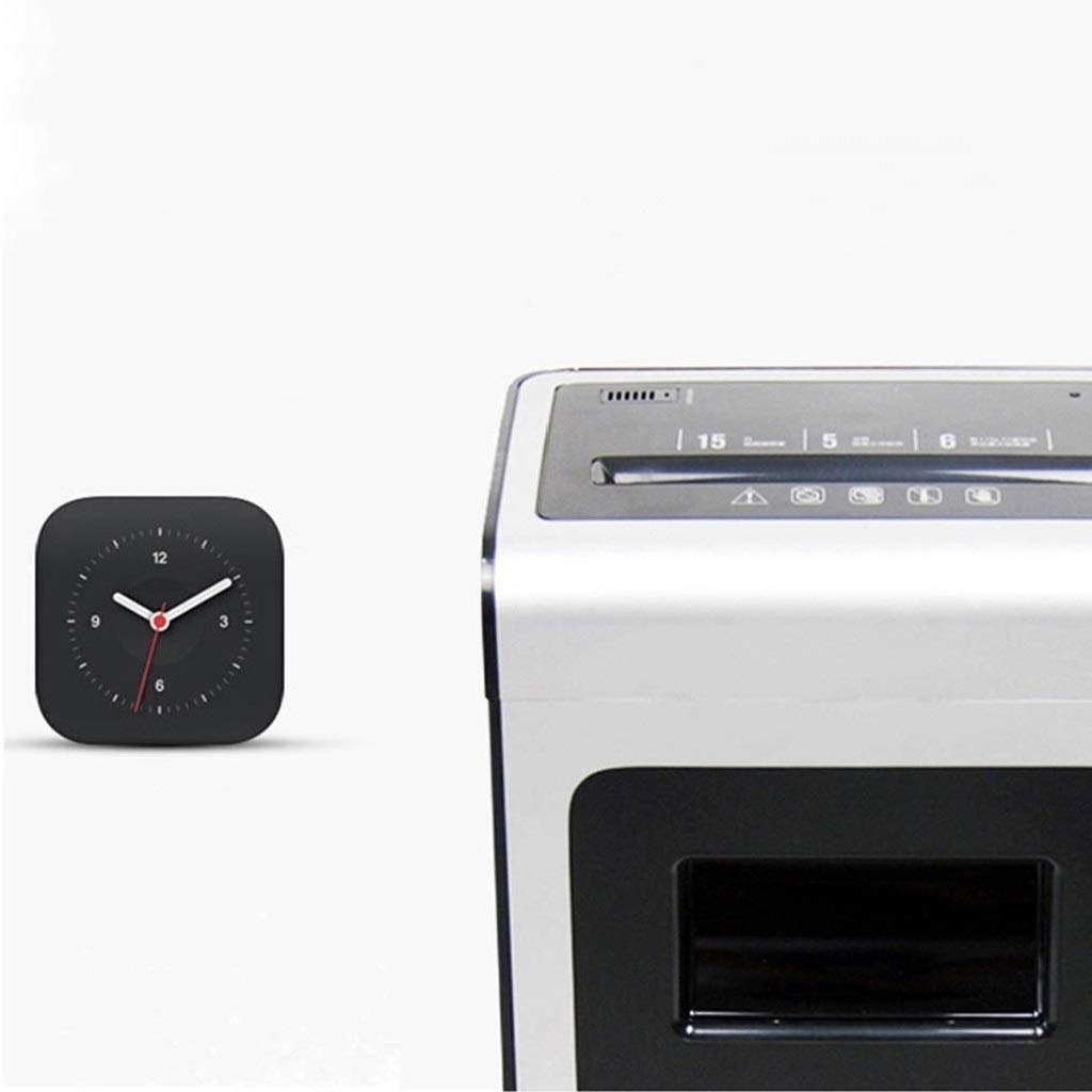 Negro-Shredder for Trabajo Pesado de Papel con Cortes transversales, CD, Tarjeta de crédito Shredder con arrancamiento Basket y 4 Ruedas