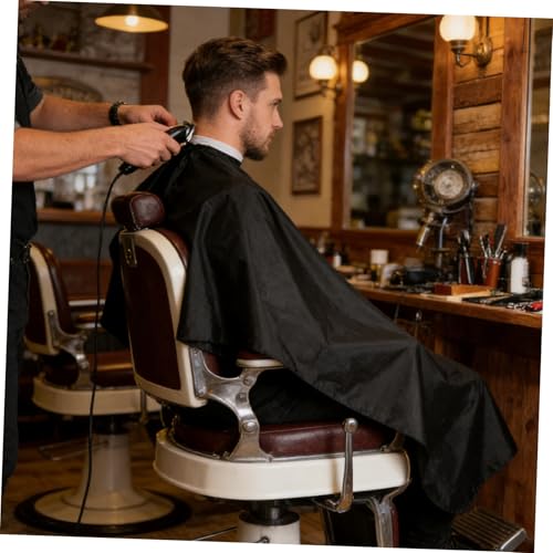 Capa para corte de cabello satinada 120x150cm miniatura 5
