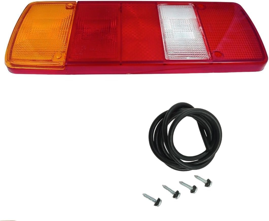 2 x Rücklichtglas Rückleuchtenglas Lichtscheibe Glas Rückleuchten Heckleuchten für MAN,Volvo,Iveco,Renault,Scania,DAF,Mercedes Atego,VW Crafter,LT,Doka,Pritsche,Schmitz,Demag,LKW Anhänger E-MARK