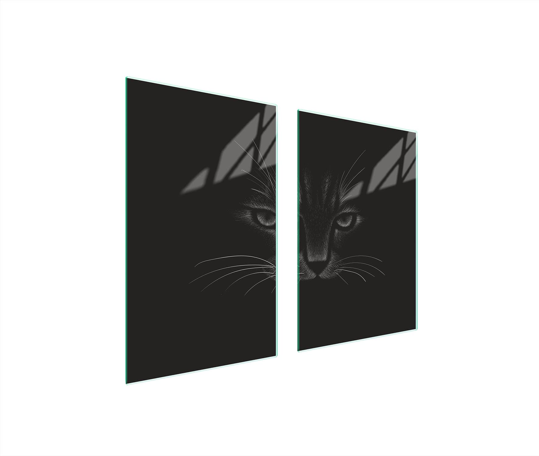 Placa protectora de vitrocerámica 65 x 52 cm 2 piezas cocina eléctrica universal para inducción protección contra salpicaduras tabla de cortar de vidrio templado, GATO