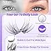 Wispy Lash Clusters Natural Eyelash Clusters C Curved Individual Lashes 10-16mm Cluster Eyelash Extensions Soft Lash Extension DIY at Home Cluster Lashes by Lanflower