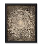 Poster Master Vintage Gustave Dore Poster - Retro Vision of The Empyrean Print - The White Rose Art - Gift for Men & Women - Great Decor for Living Room, Bedroom or Office - 8x10 UNFRAMED Wall Art