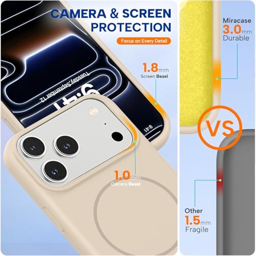 Image of mobistyle Magnetic Silicone Back Cover for iPhone 17 Pro Max 6.9-Inch, Compatible with Mag-Safe, Silky Soft Touch, Shock Absorbing Phone Cover Case with Camera Lens Protection (Pink)