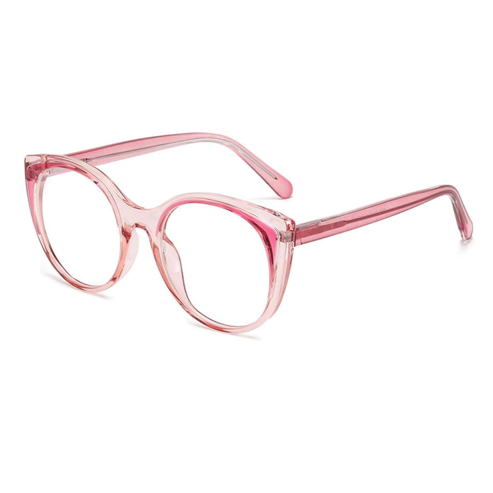 Monturas elegantes de titanio para gafas de mujer con lentes transparentes