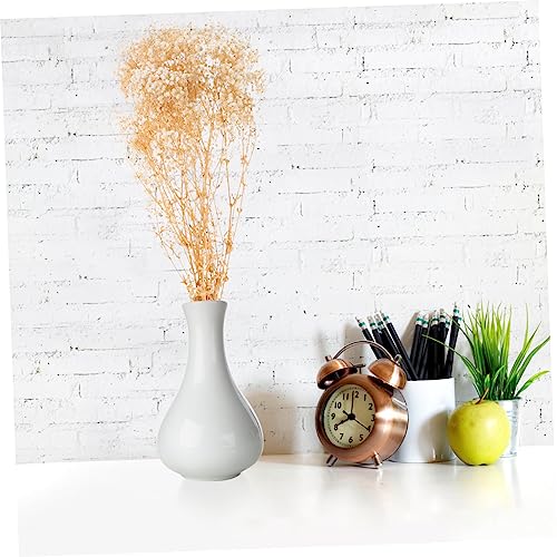 Bouquet de flores secas gypsophila 120g beige decorativo miniatura 3