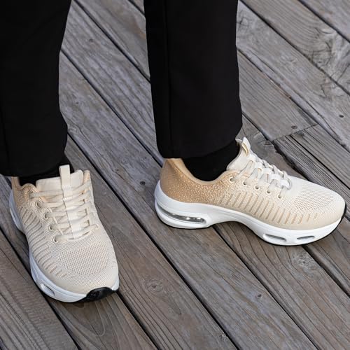 Image of Womens Slip On Tennis Sneakers Walking Running Shoes Easy to Wear
