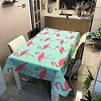 DOTBUY Nappe Rectangulaire 3D Nappe En Polyester Impermeable L'épreuve De L'huile Antifouling Nappe En Table Pour Extérieur Ou Intérieur Table De Salle à Manger (Cactus Du Désert,140x200cm