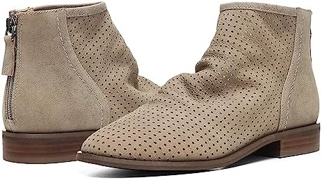 NYDJ Women's Cailian Perforated Goat Ankle Boot, Taupe, 8 | Image 7