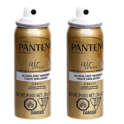 Pantene Pro-V Series Air Spray Brushable, Flexible Hold Hair Spray, Alcohol Free, 2 Dot - 1 Oz / 30g x 2 Pack