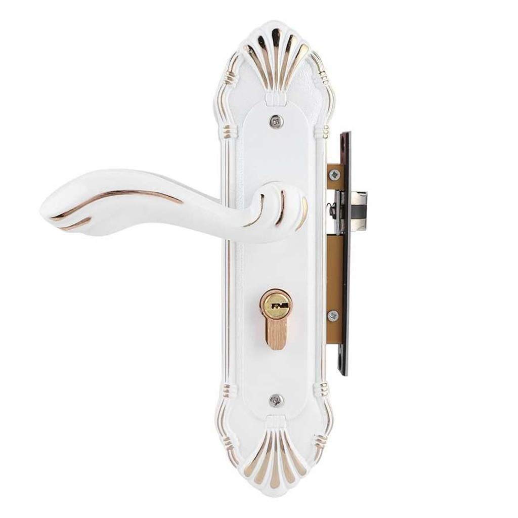 Poignée de porte blanche en céramique style européen pour chambre