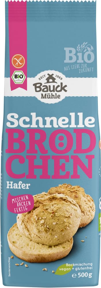 Bauck Schnelle Brötchen Hafer Glutenfrei Bio G, 12 X 500