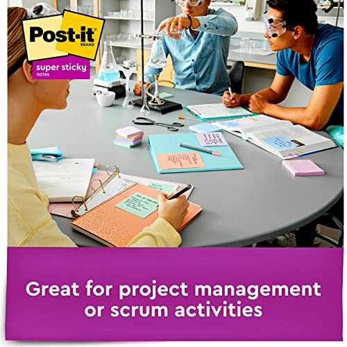 Image of Post-It Notes Recycled Super Sticky Pad - 3 inch x 3 inch, Pack of 12 Pads, Multi Color