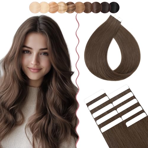 SEGO Tapes Echthaar Extension Echthaar 10 Tressen Adhesive Klebeband Haarverlängerung Haar 1g/Stück