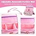 Carrying Case for Toniebox Starter, Compatible with Tonies Box 1/2 Characters Figures Storage Big, Headphones and Charging Station, Portable Storage Bag with Shoulder Strap and Handle Bar (Pink)