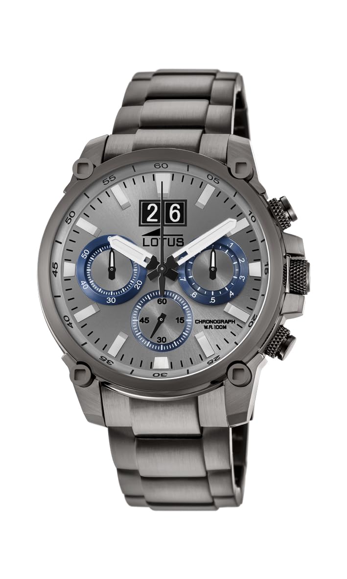 LOTUS Reloj Cronógrafo para Hombre de Cuarzo con Correa en Acero Inoxidable 10140/2