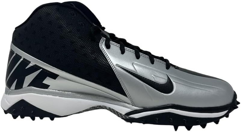 Miniatura 2 de Nike Alpha Menace Pro 2 D - Botines de fútbol para hombre, color negroblanco, talla 7M de EE. UU