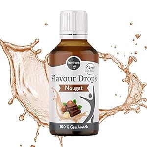Borchers Flavour Drops Nougat 0 calorieën, zoetstof, voor koken en bakken, voor drankjes, Smaakdruppels 30 ml