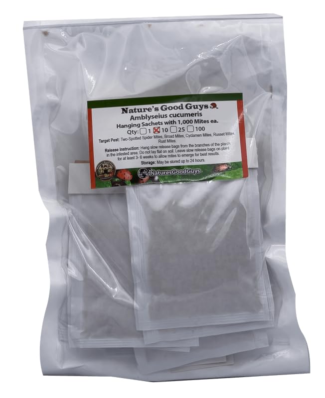 NaturesGoodGuys - Amblyseius cucumeris - Slow Release Hanging Sachets (25 Sachets with 1 000 Mites)