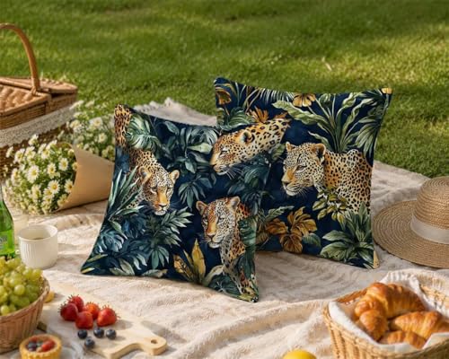 Housse coussin exterieur lin impermeable avec fermeture eclair invisible x2 - 3