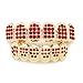 Vergoldete All Red Strass Gold Grill Hip Hop 6 Zähne Top und Bottom Kollektion