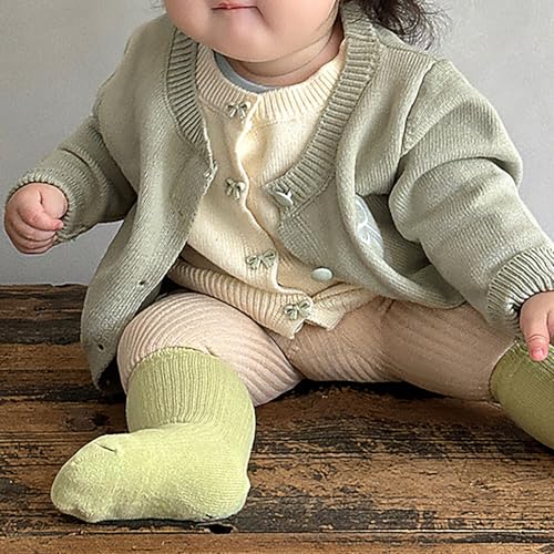 Toddler Cute Knit Cardigan Sweaters Baby Girls Bowknot Embroidery Button Down Thermal Sweaters Fall Winter Knit Sweater2