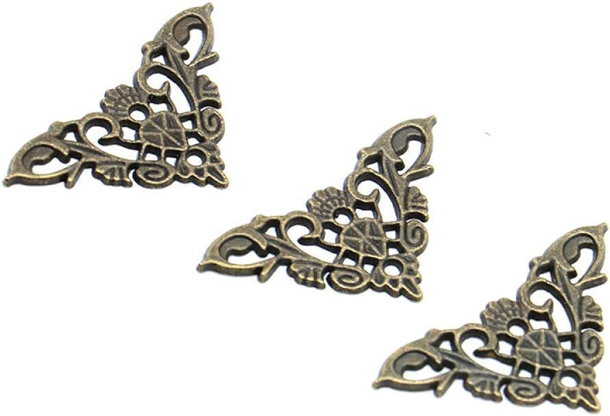 Möbel-Tisch-Eckdekorationen, 8 Stück, Bronze, Schmuckschatulle, Buch, Schmetterling, Eckhalterung, antiker Rahmen, Notizbuch, Menüs, dekorative Eckschutz-Hardware