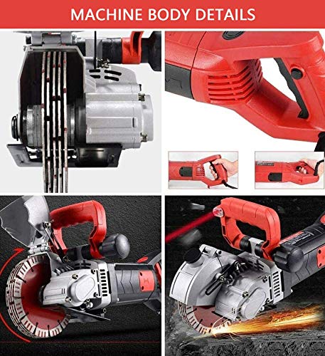 PLASMARGON Wall Grooving Chaser Cutting Machine 5500W Multifunctional Cutter Electric Wall Slotting Machine 110V