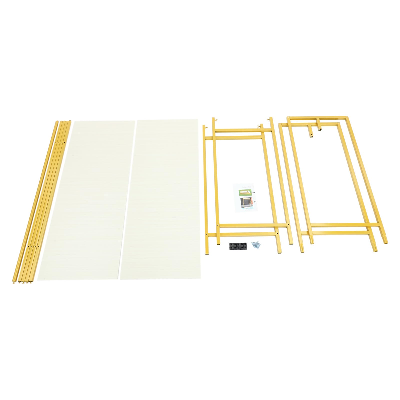 Freistehend Kleiderständer, Gold Garderobenständer, 120x45x190cm | Rechteckig Klamotten Ständer bis 5KG, Metall Kleidung Schiene für Waschküche, Wohnzimmer, Geschäften