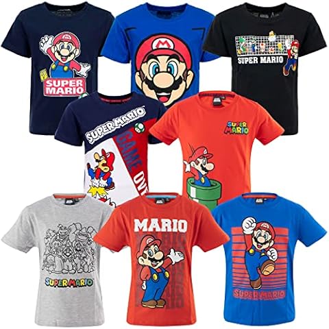Characters Cartoons Super Mario - Niño - Camiseta de manga corta Cover