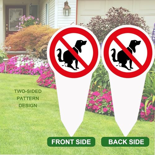 4 Stück Schild Hunde Kacken Verboten, 30 * 15 cm Kein Hundeklo Schild, Hier Ist Kein Hundeklo, aus PVC 3 mm Beidseitig Bedruckt Wetterfest UV-Schutz, für Außenbereich, Innenhöfen und Parks