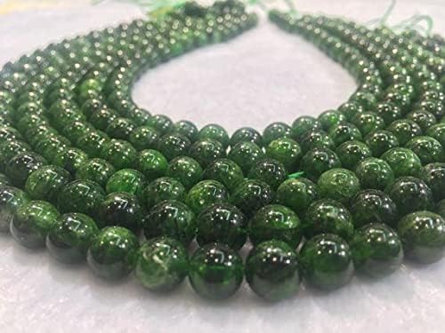 Collier diopside chrome 8mm authentique un cadeau d'exception pour elle