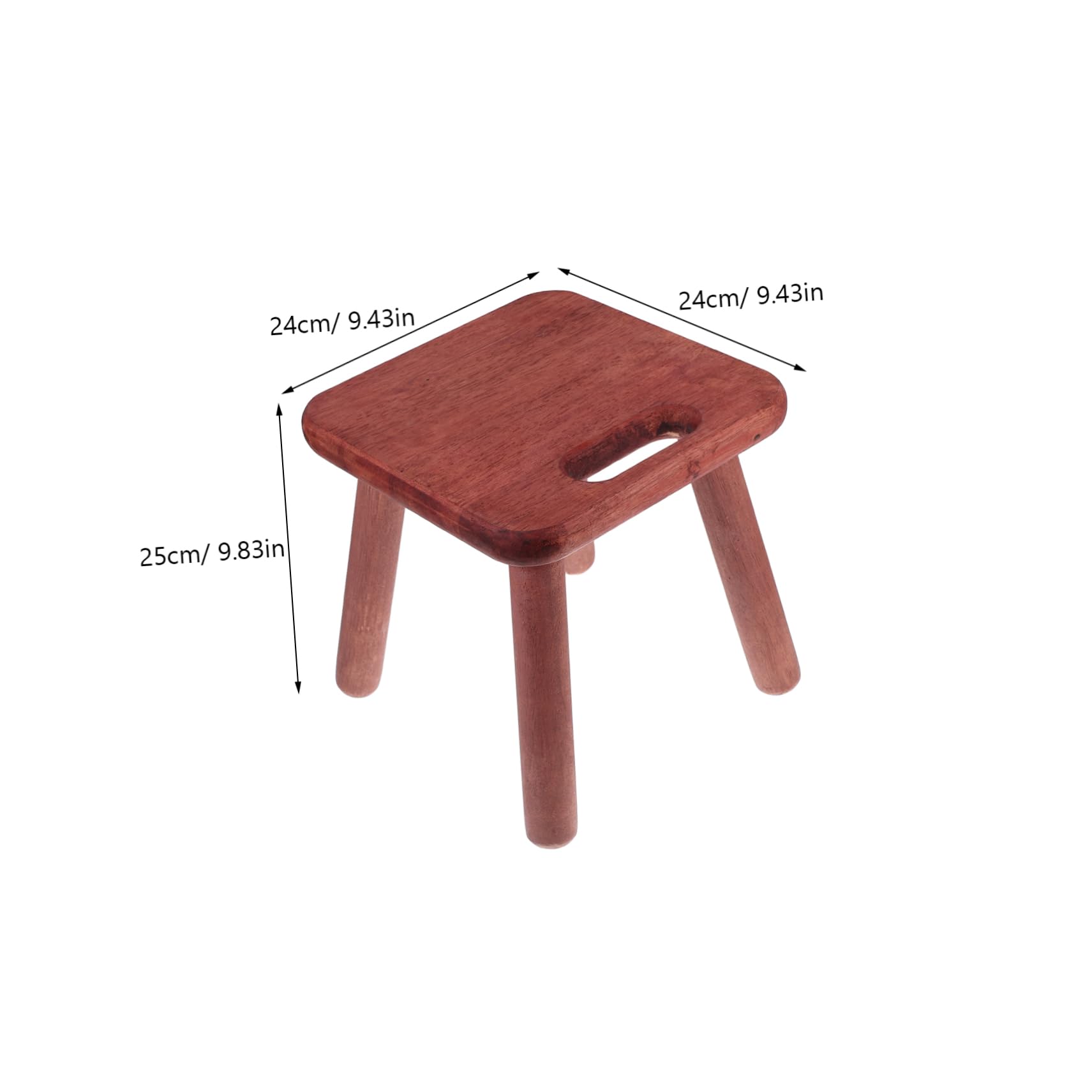 SEWOART Small Wooden Stool with Carrying Handles Easy to Assemble for Kitchen Bedroom