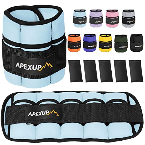 APEXUP Adjustable Ankle Weights for Women and Men, Modularized Leg Weight Straps for Yoga, Walking, Running, Aerobics, Gym
