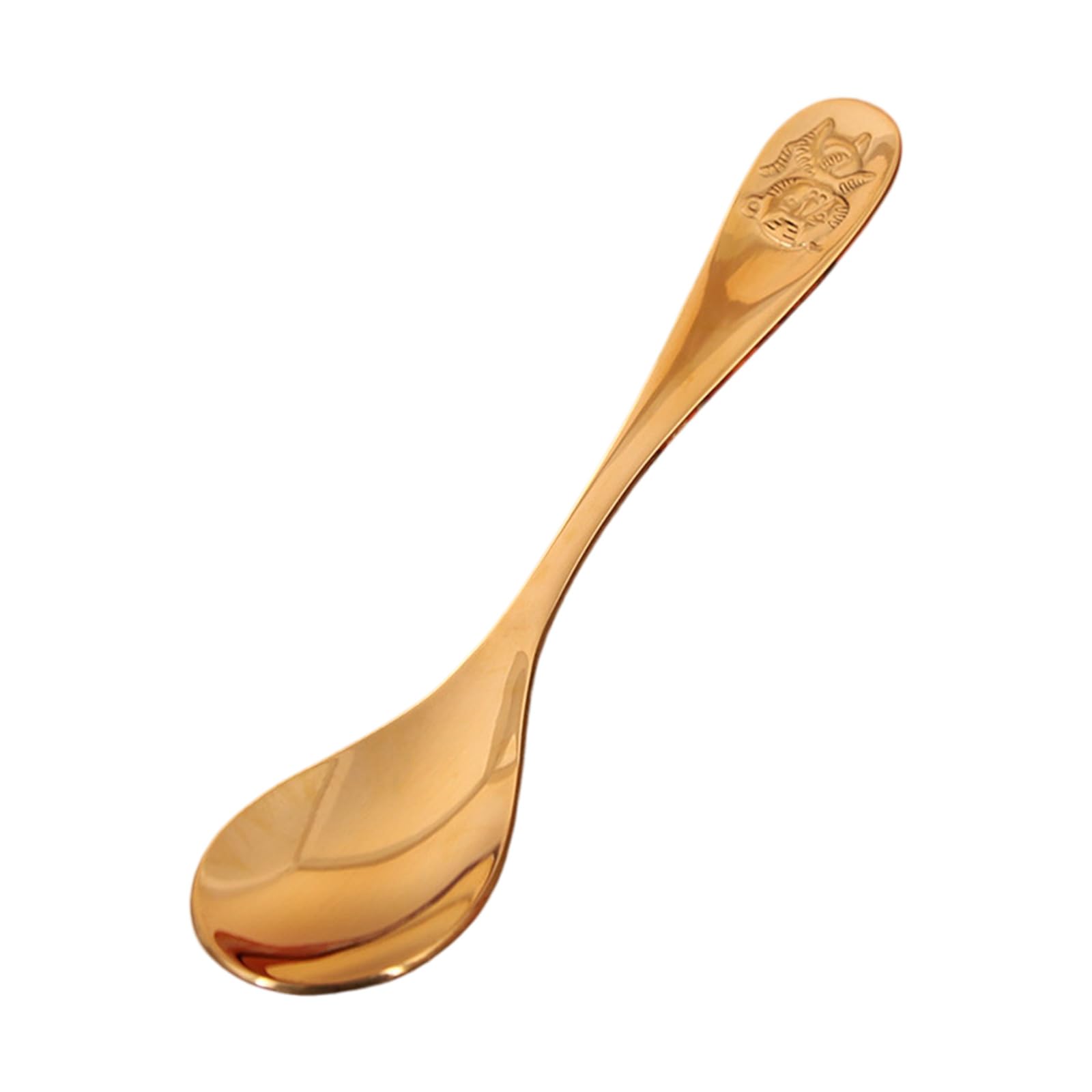 LUCKGONI Elegant Chinese Birth Animal Soup Spoon Bronze 12 Animal Design Optional For Dining And Collecting
