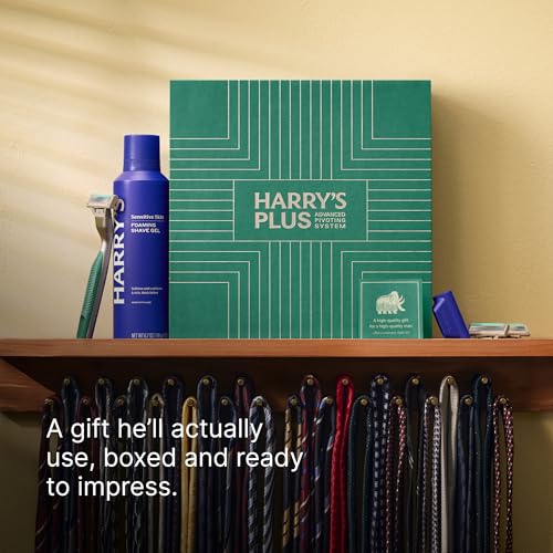 Harry's Plus Shave Gift Set for Men - Limited Edition Shave Kit for Men | 1 Razor Handle, 3 Cartridges, 1 Travel Blade Cover, and 6.7 oz Foaming Shave Gel - image 2