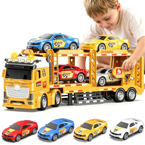 Carrier Truck Race Car Toys - image 2