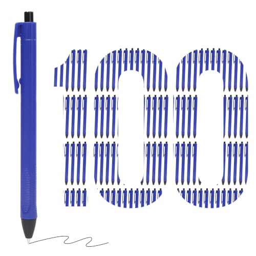 Pack de 100 bolígrafos retráctiles tinta negra punta 1.0 mm miniatura 1