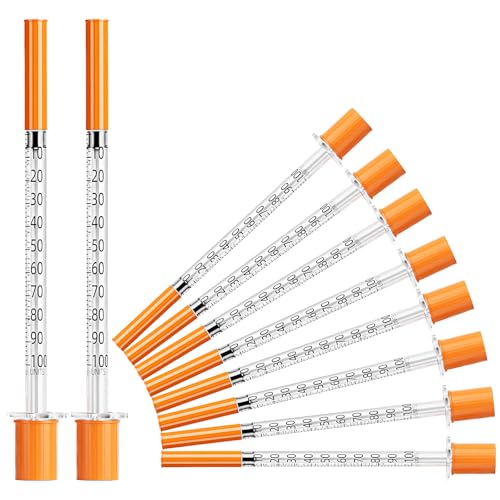 1ml Plastiktube 31G 6mm Spritze mit Skala einzeln versiegelt für die Flüssigkeitstrennung Laborzubehör (20 Stück)