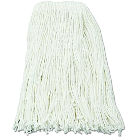 UNISAN Premium Cut-End Wet Mop Heads, Rayon, 16-Ounces, White, 12/Carton (216RCT) Cover