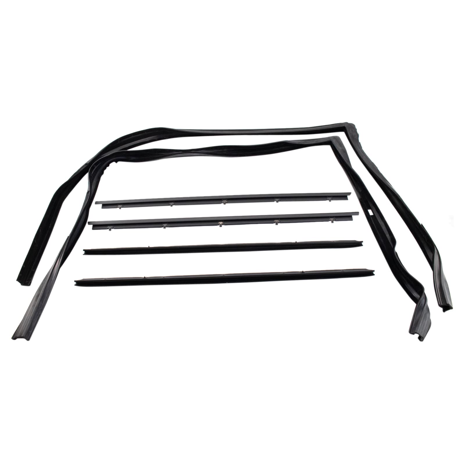 TRQ Door Window Belt Weatherstrip Kit Compatible with 82-94 Chevrolet GMC 91-94 Oldsmobile
