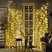 Christmas LED Icicle Lights Outdoor Decorations, 640 LEDs 66ft Hanging Fairy Curtain String Lights with 120 Drops 8 Modes Plug in Waterproof for Holiday House Windows Tree Outside Decor, Warm White