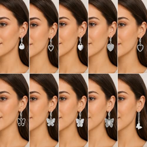 Image of Shining Diva Fashion Combo Set Stylish Drop Earrings for Women and Girls