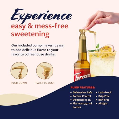 image for Torani Passion Fruit Syrup for Drinks, Flavoring for Iced Tea, Lemonad