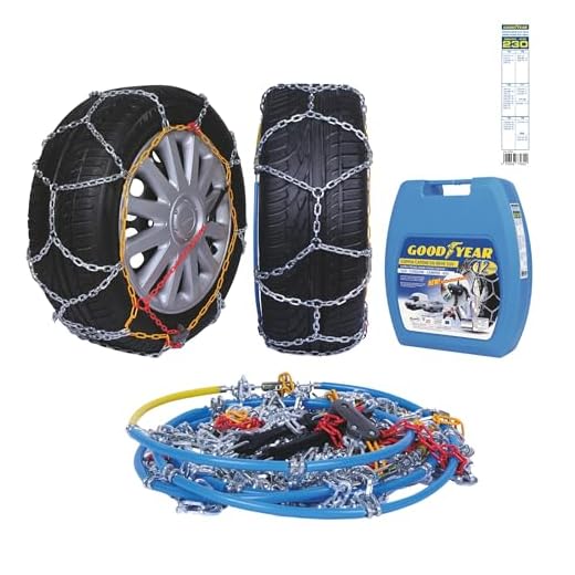Goodyear 77932 "12mm" Chaines à neige 12 mm, Taille 230, Convient pour les SUV, véhicules utilitaires, 4x4, Homologation TUV et ÖNORM
