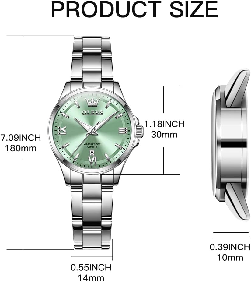 OLEVS Watches for Women Luxury Elegant Stainless Steel Waterproof Luminous Diamond Women's Fashion Watch Ladies Watches for Small Wrists - Image 6