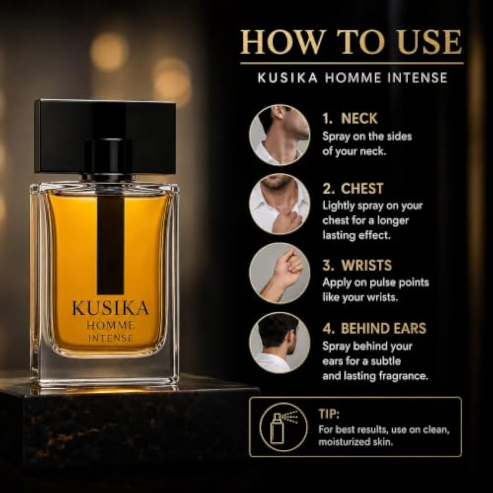 Homme Intense Eau de Parfum for Men, 100ml
