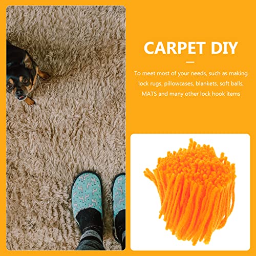 Image of EXCEART Latch Hook Rug Yarn 10 Rolls Acrylic Fiber Craft Orange DIY Latch Hook for Rug Making Carpet Cushion Home Decoration